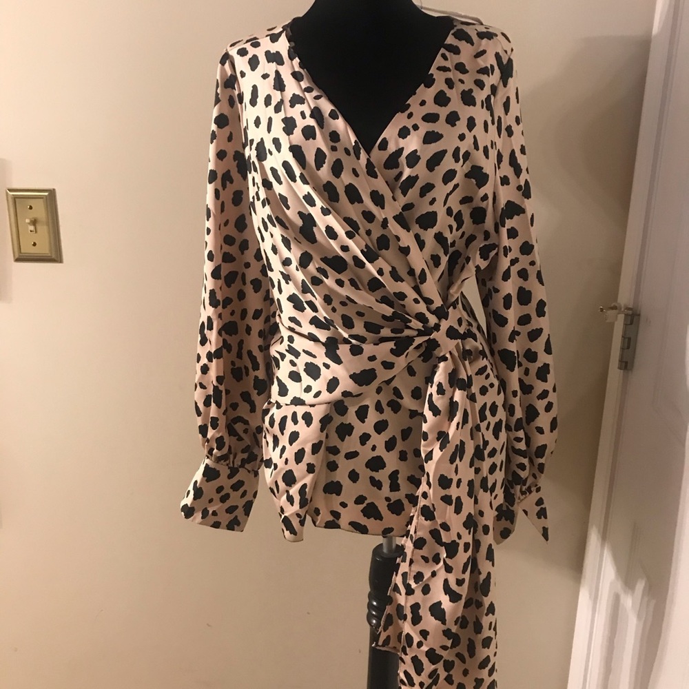 Great faux wrap blouse
